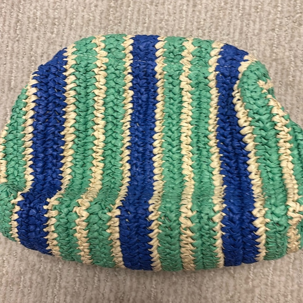 Cos framed raffia clutch